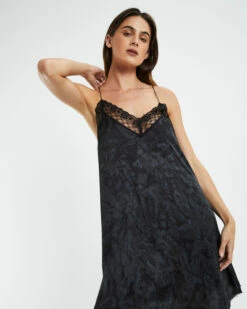 One Teaspoon Resonance Hand Dyed Delirious Slip Dress Black -Insight Shop 5 28492