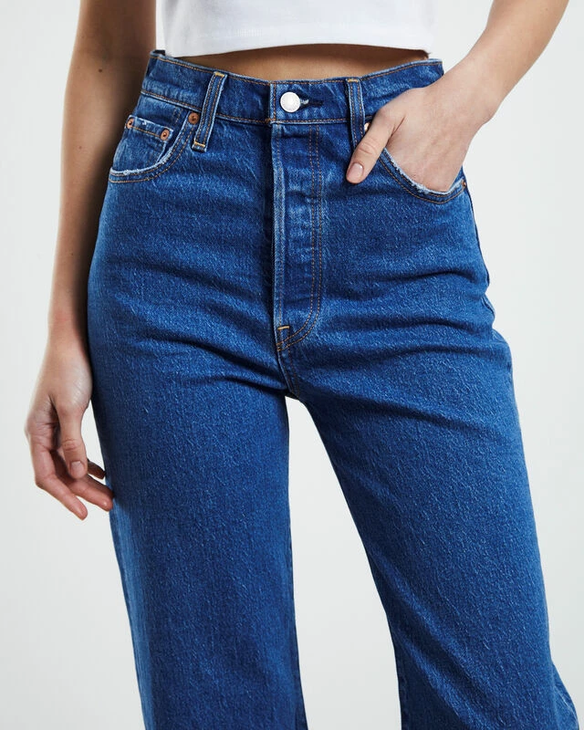 Levis Ribcage Straight Ankle Jeans Jazz Pop Blue 7 Levis Ribcage Straight Ankle Jeans Jazz Pop Blue - Image 5