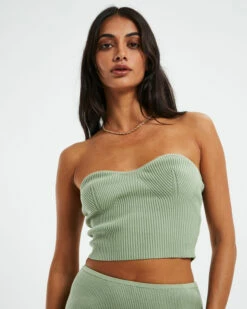 Kirby Knit Tube Top Green -Insight Shop 5 28922