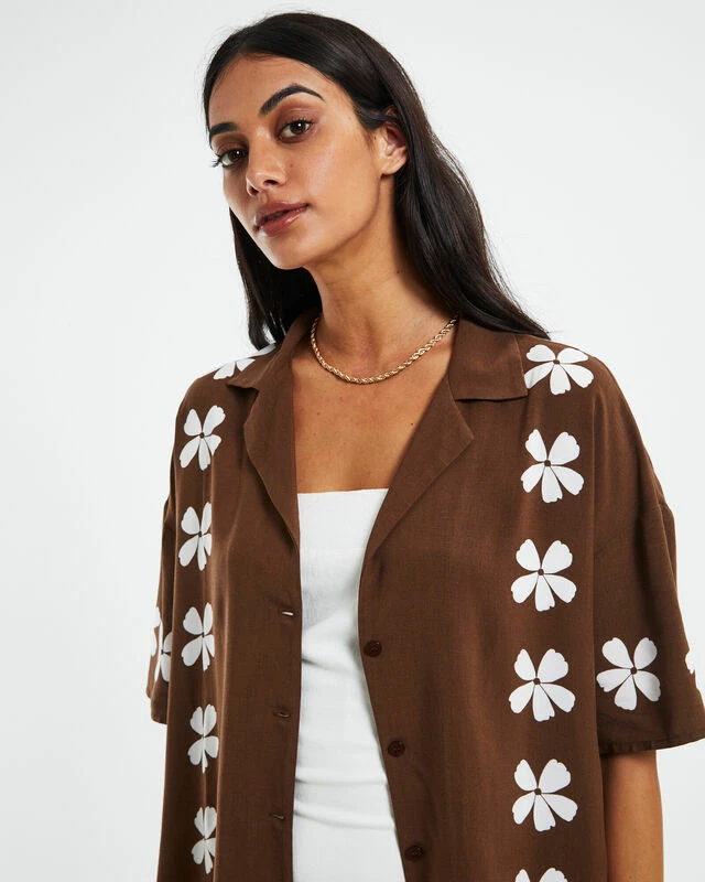 Cali Resort Shirt Chocolate Brown 7 Cali Resort Shirt Chocolate Brown - Image 5