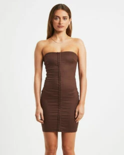 Ada Mini Dress Mocha -Insight Shop 5 29045