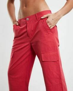 Amity Low Rise Cargo Pants Red 12 Amity Low Rise Cargo Pants Red -Insight Shop 5 30102