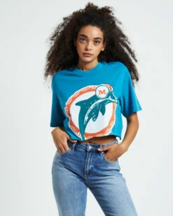 Mitchell & Ness HWC Miami Dolphins Vintage Crop T-Shirt Faded Teal 12 Mitchell & Ness HWC Miami Dolphins Vintage Crop T-Shirt Faded Teal -Insight Shop 5 31534