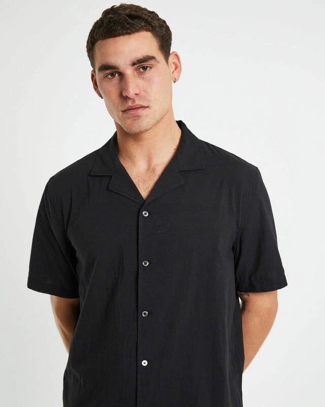 Heggie Short Sleeve Resort Shirt Black 7 Heggie Short Sleeve Resort Shirt Black - Image 5