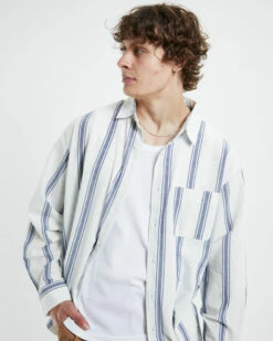 Cody Long Sleeve Shirt Navy/White -Insight Shop 5 35387