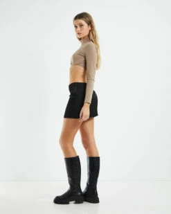 Jennifer Underwire Crop Top Mocha Brown -Insight Shop 5 36759