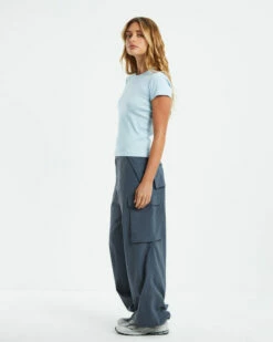 Ribbed Longline Fitted Tee Ice Blue 12 Ribbed Longline Fitted Tee Ice Blue -Insight Shop 5 38143