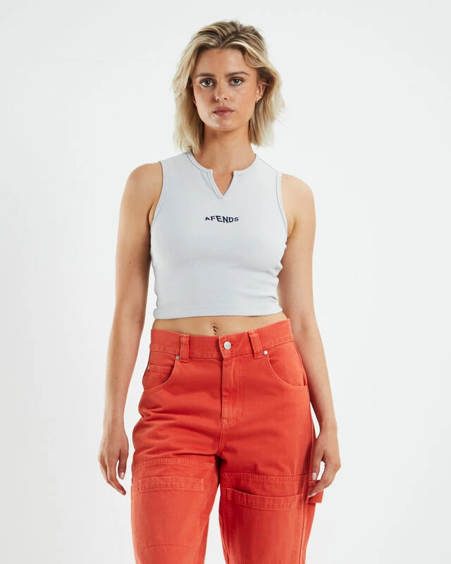 Afends Recycled Rib Singlet Smoke 7 Afends Recycled Rib Singlet Smoke - Image 5