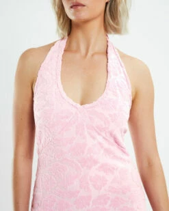 Afends Recycled Terry Halter Mini Dress Powder Pink 12 Afends Recycled Terry Halter Mini Dress Powder Pink -Insight Shop 5 38331
