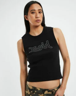 Mills Rhinestone Tank Top Black 12 Mills Rhinestone Tank Top Black -Insight Shop 5 39089