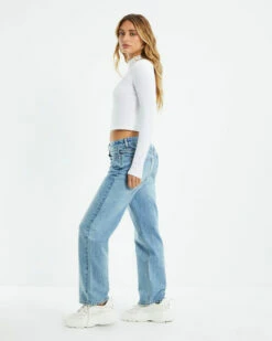 Ribbed Long Sleeve Crop Skivvy White 12 Ribbed Long Sleeve Crop Skivvy White -Insight Shop 5 39555