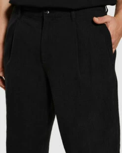 Cross Linen Pants Black 12 Cross Linen Pants Black -Insight Shop 5 40035