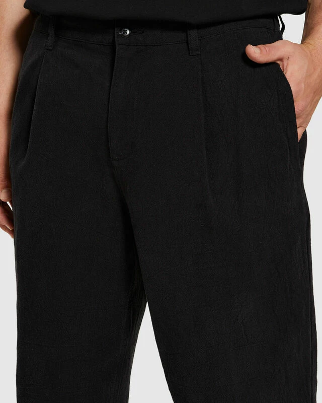 Cross Linen Pants Black 7 Cross Linen Pants Black - Image 5