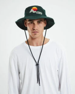 AMERICAN NEEDLE Yellowstone Wide Brim Hat Dark Green -Insight Shop 5 43166