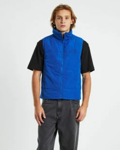 Calvin Klein Badge Crinkle Nylon Vest In Blue -Insight Shop 5 44502