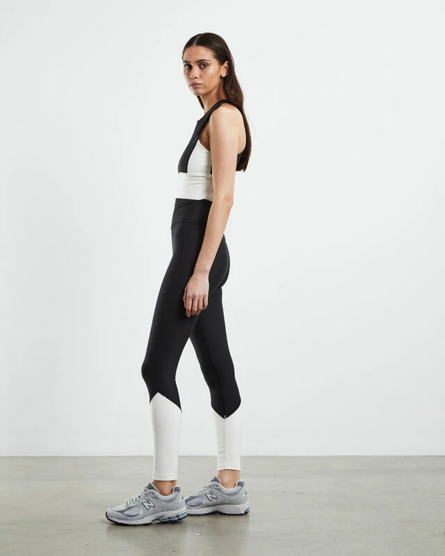 Colourblock Racerback Tank Top Black/White 7 Colourblock Racerback Tank Top Black/White - Image 5