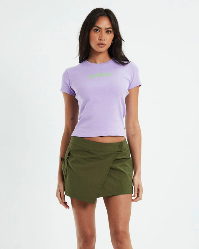 Insight Jay Longline Baby Tee Purple 7 Insight Jay Longline Baby Tee Purple - Image 5