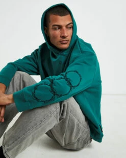Embroidering Hoodie Pine Green -Insight Shop 5 47246