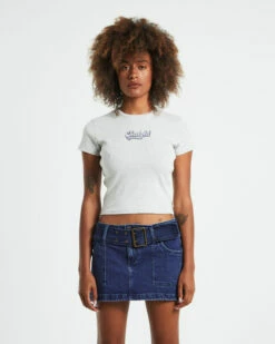 Insight Priya Glitter Short Sleeve Baby Tee Grey -Insight Shop 5 47480