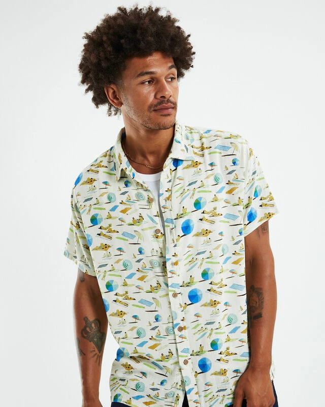 Lay Day Short Sleeve Shirt Vintage White 7 Lay Day Short Sleeve Shirt Vintage White - Image 5