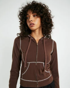 Ronnie Shrunkin Zip Through Jacket Chocolate Brown 12 Ronnie Shrunkin Zip Through Jacket Chocolate Brown -Insight Shop 5 47814