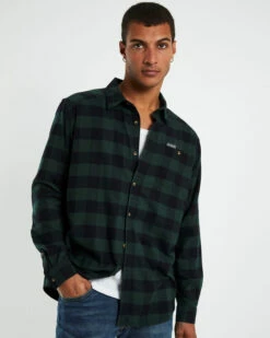 Columbia Cornell Woods Flannel Long Sleeve Shirt Spruce Green -Insight Shop 5 47995