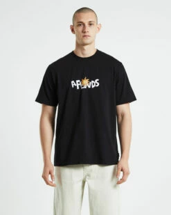 Afends Sunshine Recycled Retro Fit Short Sleeve T-Shirt Black -Insight Shop 5 48019