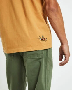 Afends Sunshine Recycled Retro Fit T-shirt Mustard -Insight Shop 5 48055