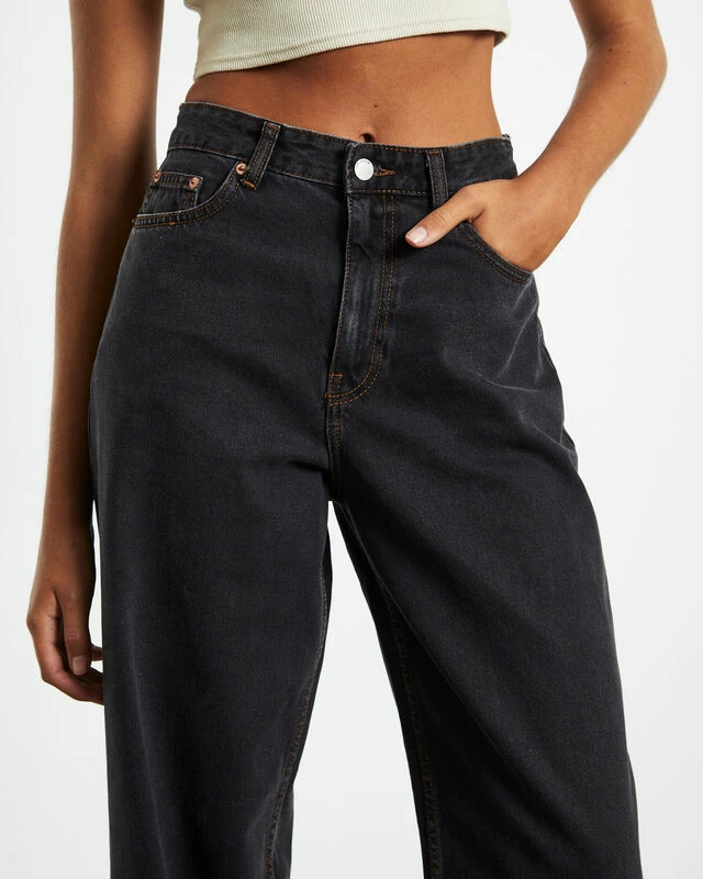Dr. Denim Donna Dust Jeans Washed Black 6 Dr. Denim Donna Dust Jeans Washed Black - Image 4
