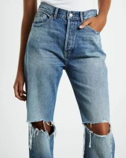 Dr. Denim Beth Drift Mid Knee Gash Jeans Blue -Insight Shop 5 48091
