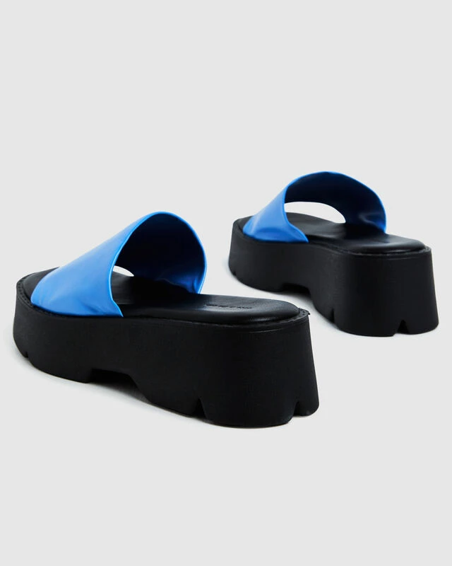 Freya Flatform Slides Azure Blue/Black 7 Freya Flatform Slides Azure Blue/Black - Image 5