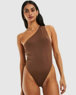 Stevie Slinky Cut Out Bodysuit Chocolate Brown -Insight Shop 5 50873