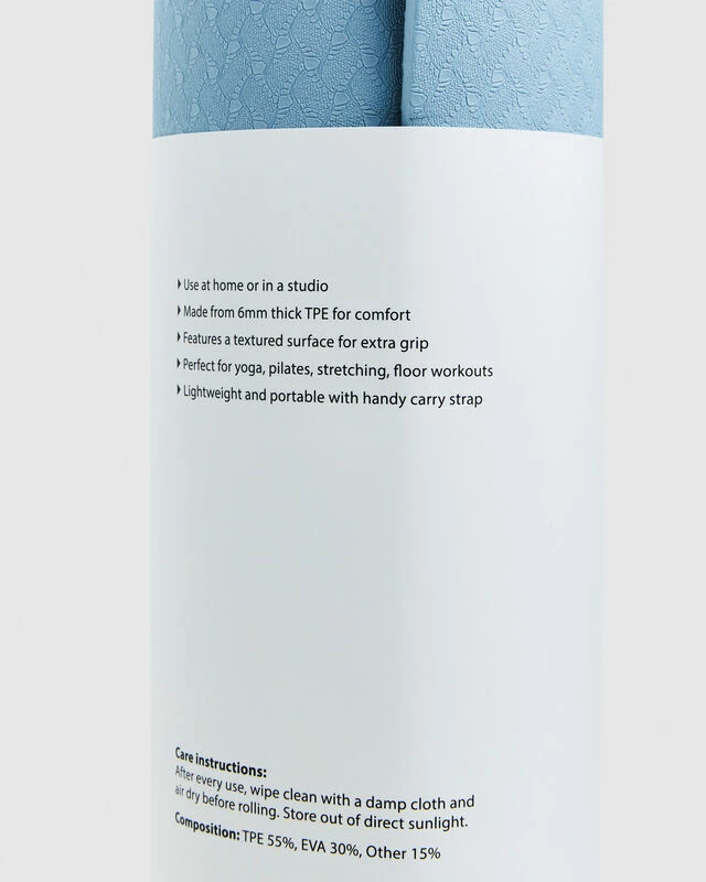 Yoga Mat With Strap Blue 7 Yoga Mat With Strap Blue - Image 5