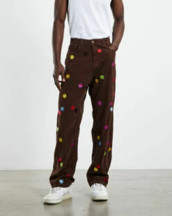 Smiley Contemporary Art Market Pants Brown -Insight Shop 5 51966