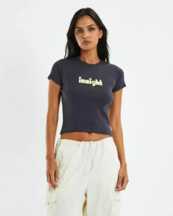 Insight Lennon Longline Baby Tee Slate Grey -Insight Shop 5 52215