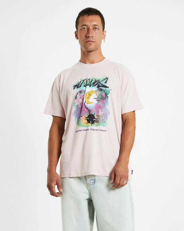 Afends Liquid Haze T-Shirt Lotus Pink 7 Afends Liquid Haze T-Shirt Lotus Pink - Image 5