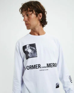 Ruptured Long Sleeve T-Shirt White -Insight Shop 5 54577