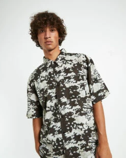 Afends Jungle Hemp Short Sleeve T-Shirt Earth Camo -Insight Shop 5 54715