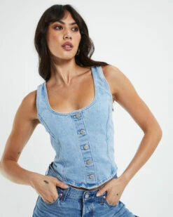 Levis Dani Corset Top Blue 12 Levis Dani Corset Top Blue -Insight Shop 5 55205