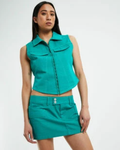 Tessa Low Mini Skirt Green -Insight Shop 5 55223