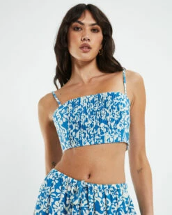 Rhythm Drifter Floral Crop Top Blue 12 Rhythm Drifter Floral Crop Top Blue -Insight Shop 5 56241