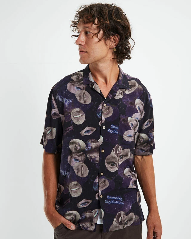 Insight Two Faced Short Sleeve Resort Shirt Black 7 Insight Two Faced Short Sleeve Resort Shirt Black - Image 5