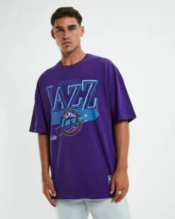 Mitchell & Ness Underscored OS T-Shirt Utah Jazz Faded Purple -Insight Shop 5 56760