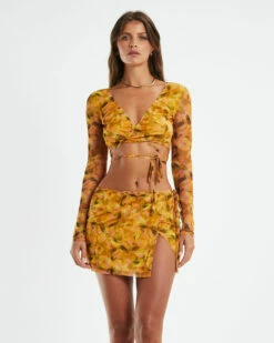 Cartia Mesh Wrap Top Orange 12 Cartia Mesh Wrap Top Orange -Insight Shop 5 56874