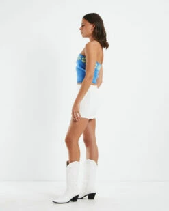 Delina Crop Top Blue Hibiscus -Insight Shop 5 57095