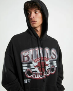 Mitchell & Ness Glow Arch Hoodie Chicago Bulls Faded Black -Insight Shop 5 58640