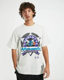 Mitchell & Ness Bash T-shirt Charlotte Hornets Silver Marle -Insight Shop 5 58646