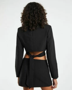 Margot Tied Up Cropped Blazer Black -Insight Shop 5 59473