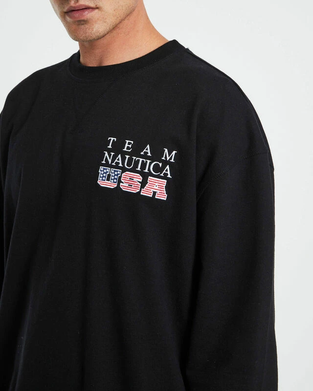 Nautica Norrie Long Sleeve Sweatshirt In Black 7 Nautica Norrie Long Sleeve Sweatshirt In Black - Image 5