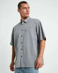 Skate Short Sleeve Shirt In Grey Check 12 Skate Short Sleeve Shirt In Grey Check -Insight Shop 5 61882